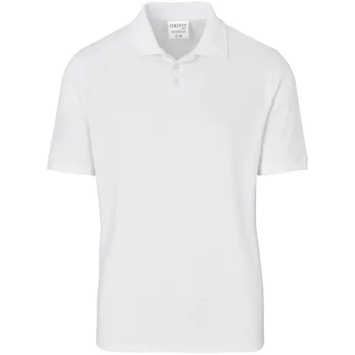 Mens Okiyo Shizen Eco Golf Shirt White Front